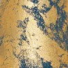 Avio blue - Gold color leaf craquelé